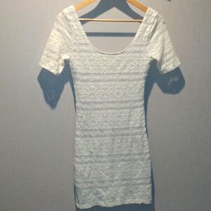 Cream Lace Cotton Blend NWT Abercrombie & Fitch Mini Dress S
